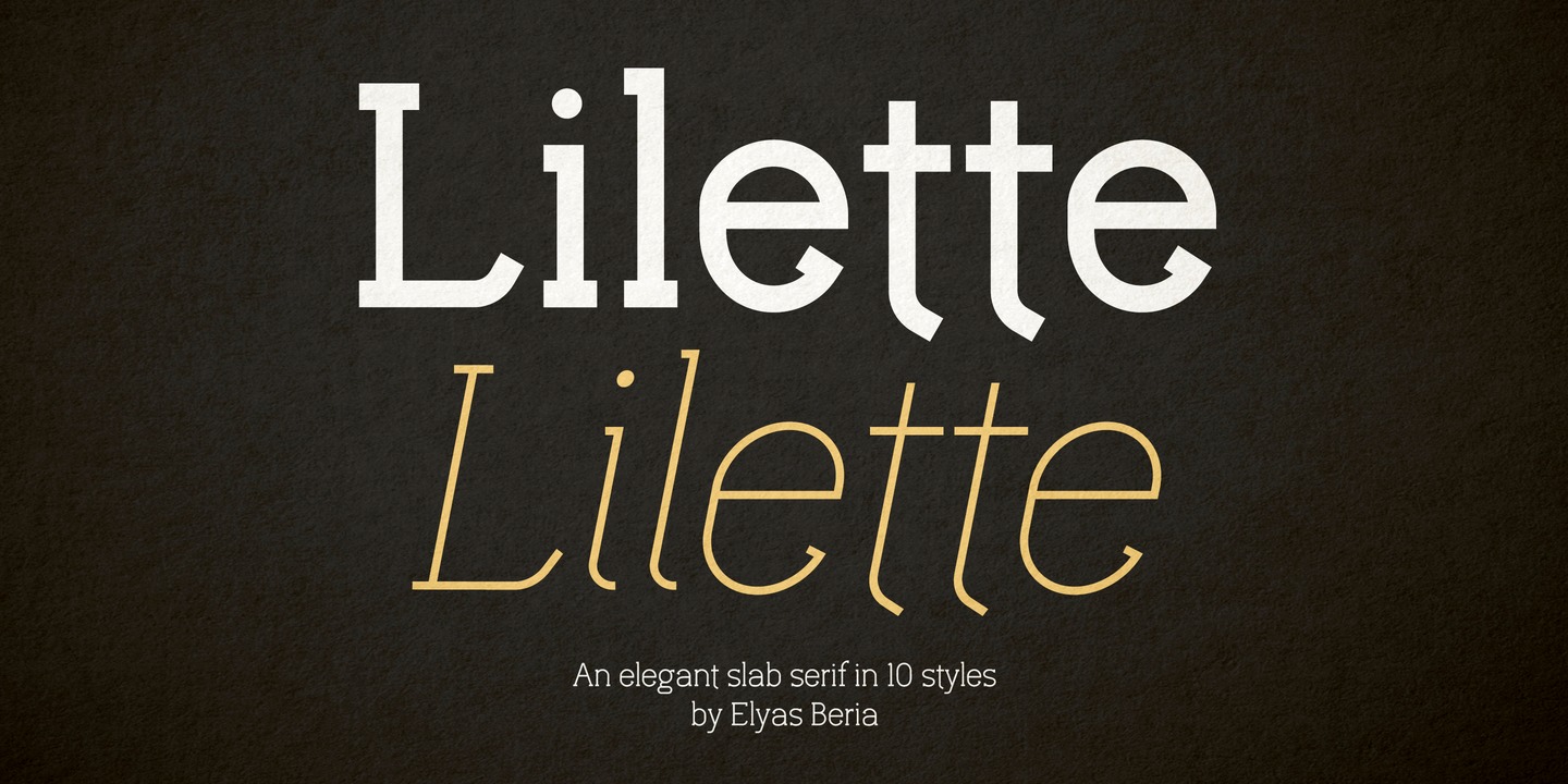 Beispiel einer Lilette Regular-Schriftart